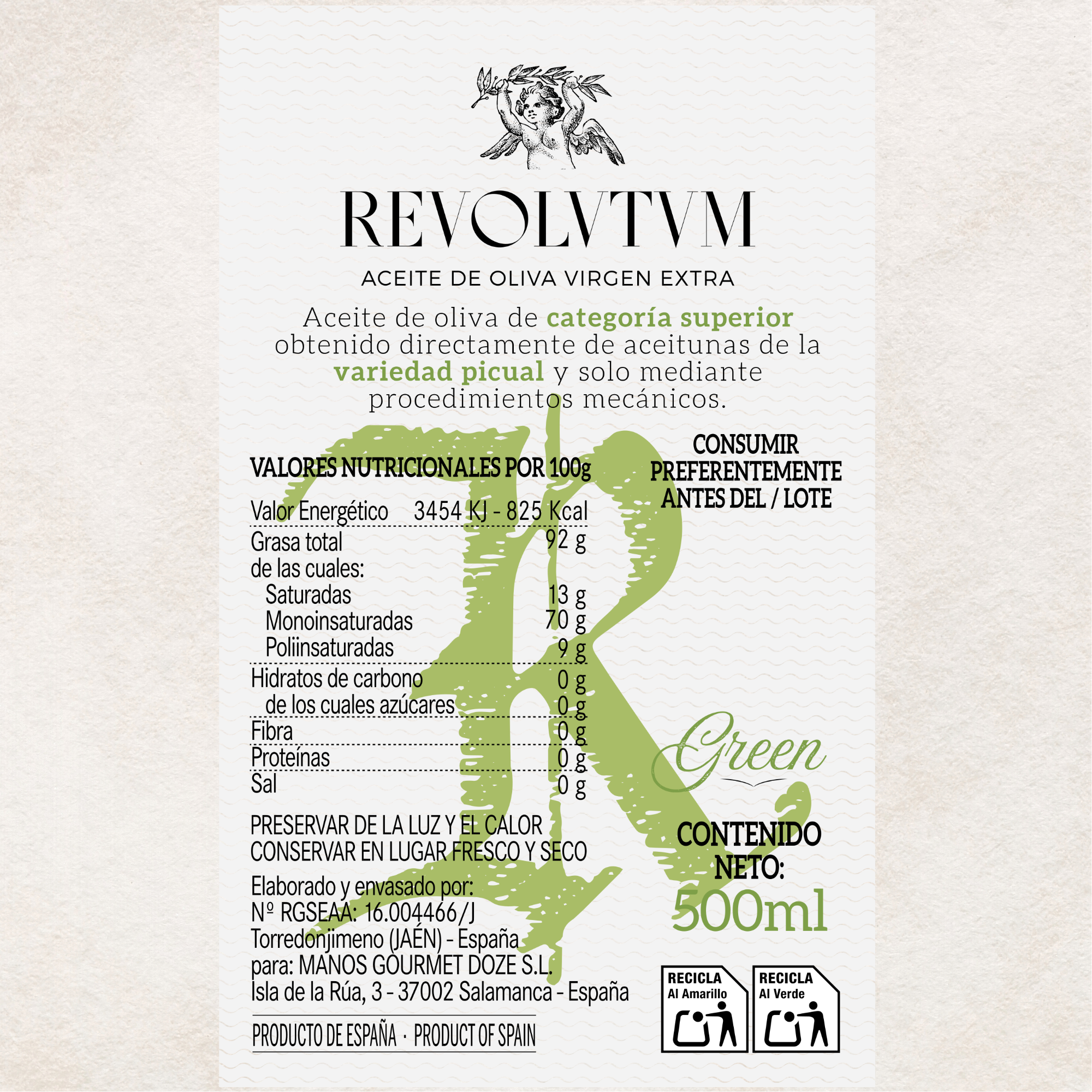 Aceite de Oliva Virgen Extra Revolutum